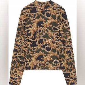 Baroque Patterned Long Sleeve Top